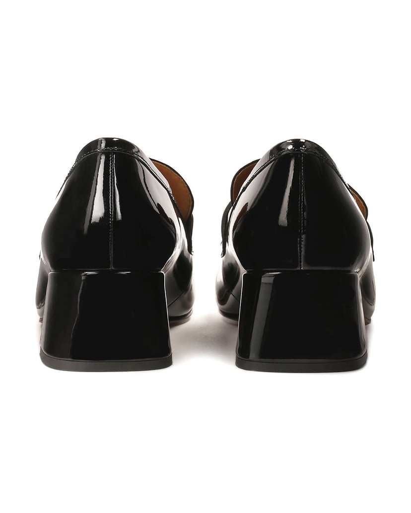 Kazar-Patent-leather-pumps-with-a-wide-heel-čierna