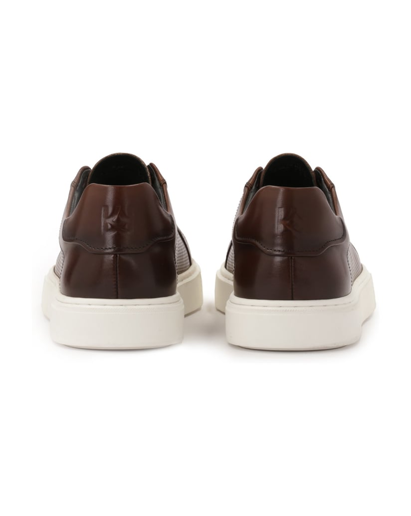 Kazar-Braune-Freizeit-Sneaker-mit-Perforatione-braun