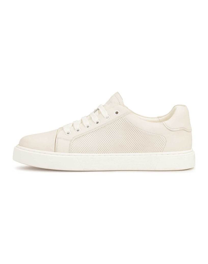Kazar-Comfortable-men's-sneakers-with-perforated-upper-bílá