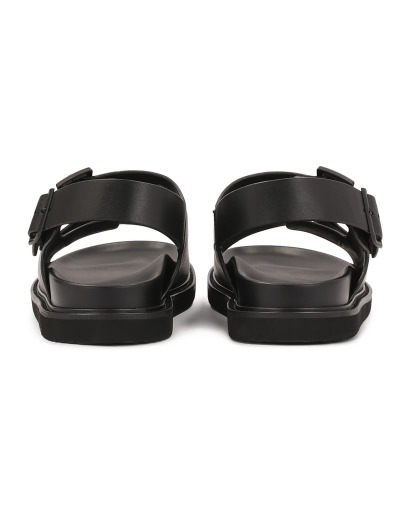 Kazar-Ledersandalen-mit-Metallschließe-schwarz