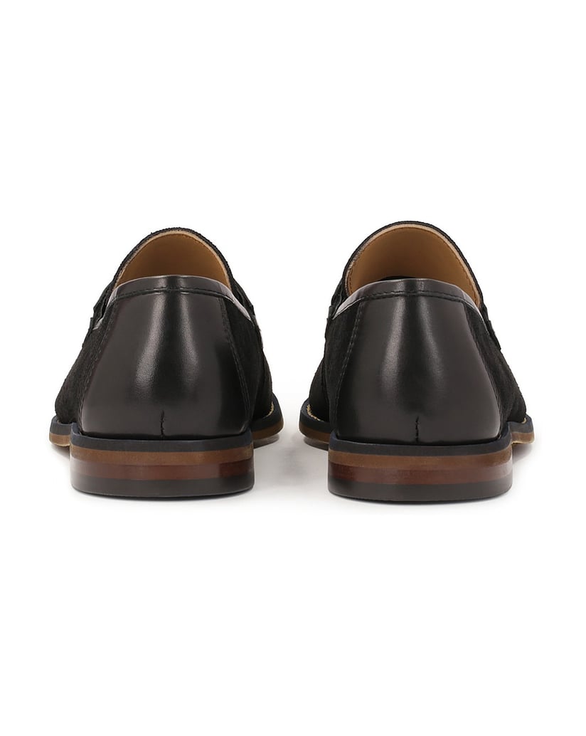 Kazar-Schwarze-Slipper-mit-einer-Clutch-schwarz