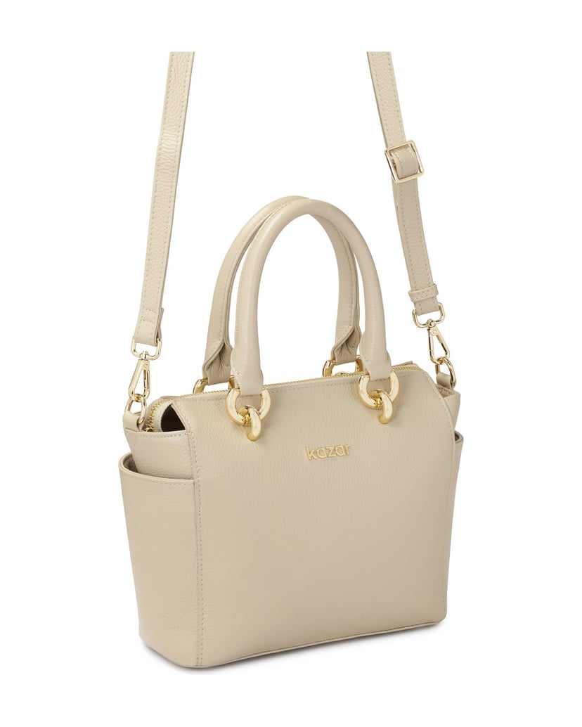 Kazar-Hellgraue-Handtasche-mit-Henkeln-grau