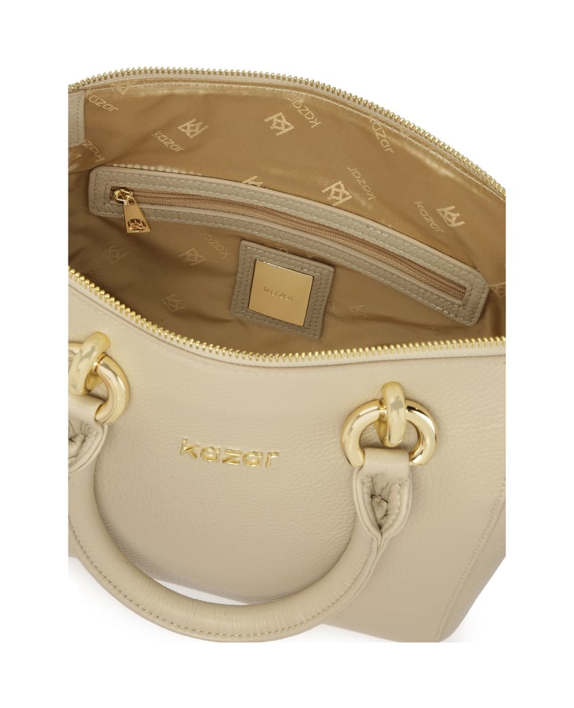 Kazar-Hellgraue-Handtasche-mit-Henkeln-grau