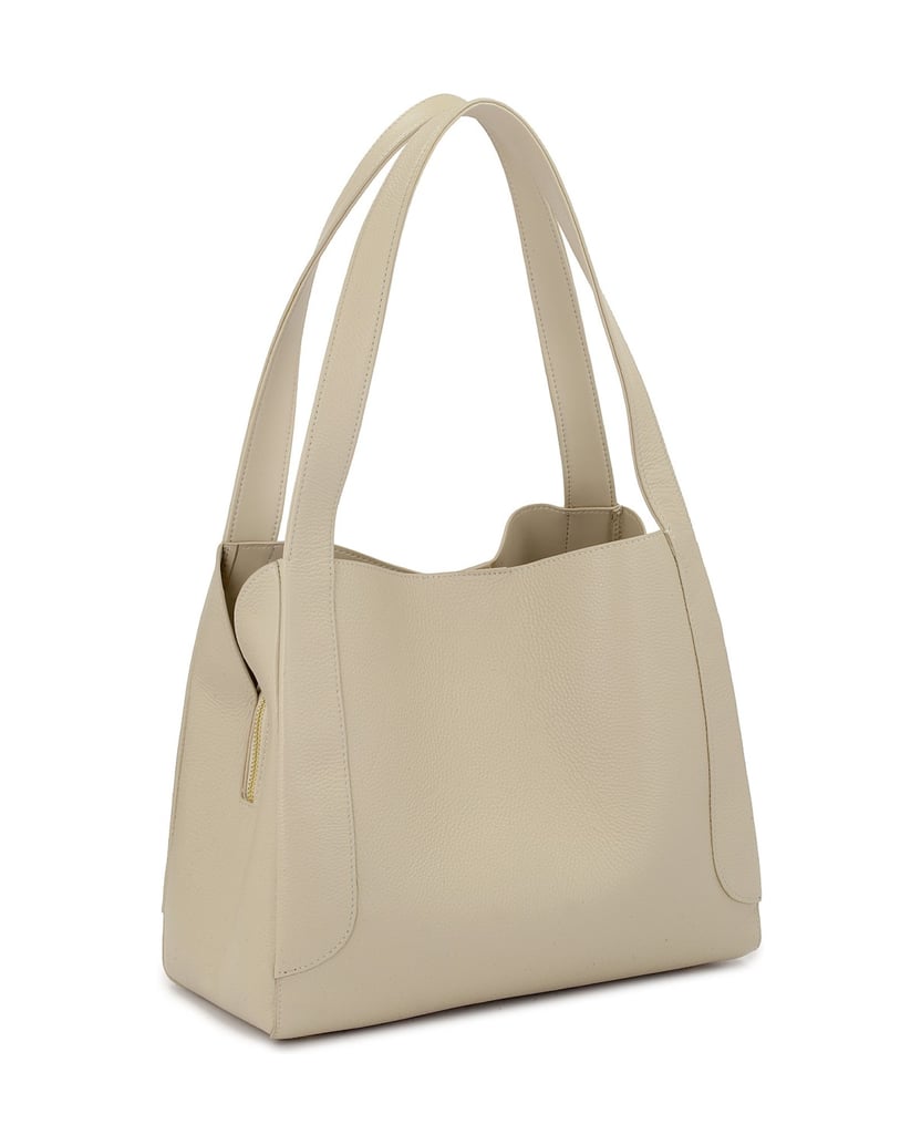 Kazar-Light-gray-handbag-with-a-unique-shape-šedá
