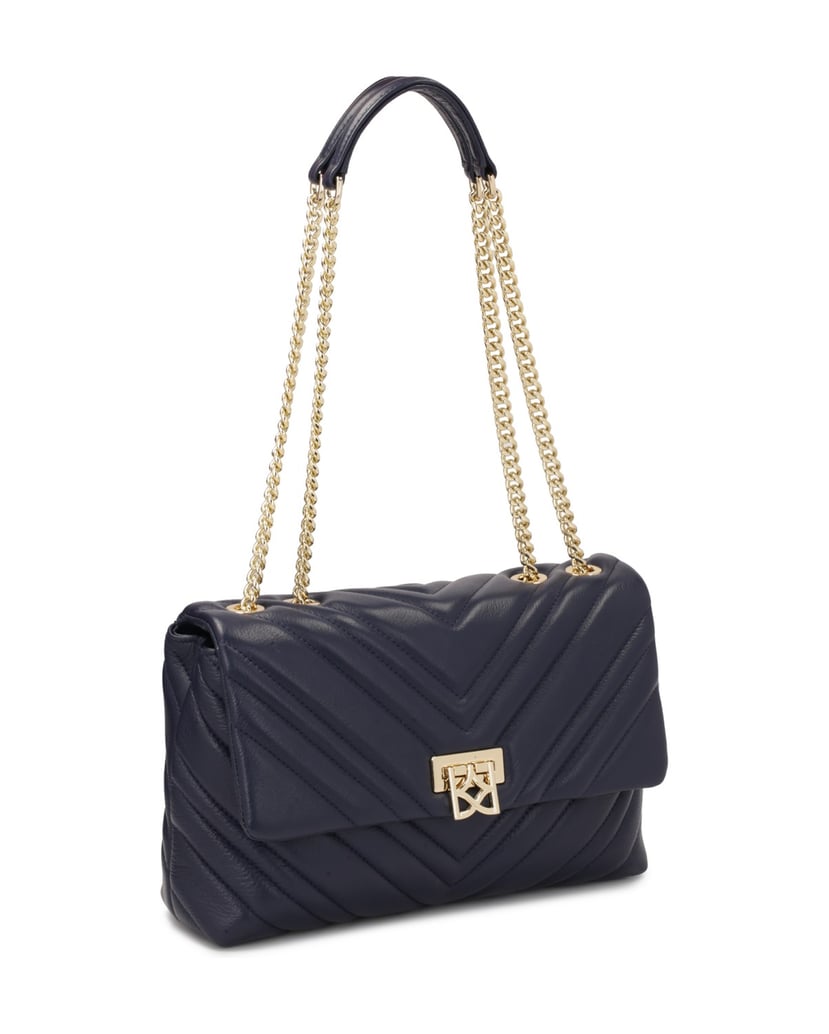Kazar-Navy-blue-quilted-chain-handbag-tmavě-modrá