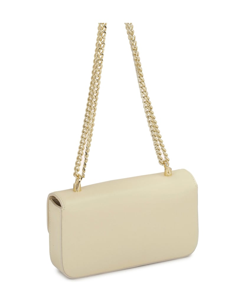 Kazar-Cream-stiff-chain-handbag-bílá