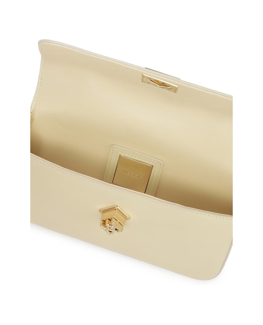 Kazar-Cream-stiff-chain-handbag-bílá
