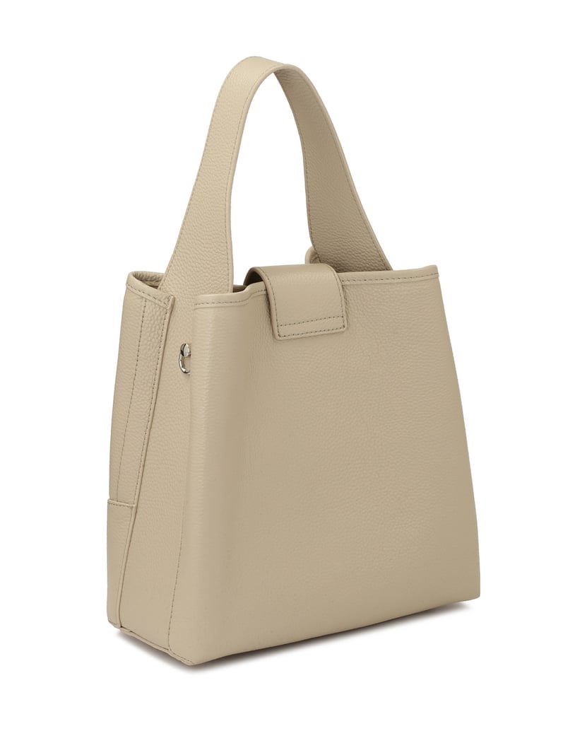Kazar-Light-grey-handbag-with-decorative-clasp-šedá