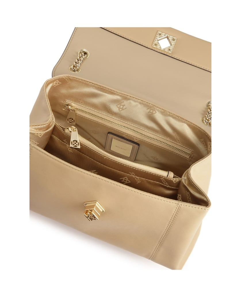 Kazar-Beige-handbag-with-flap-béžová