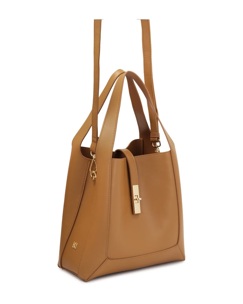 Kazar-Hellbraune-Handtasche-mit-eleganter-Schl-camel