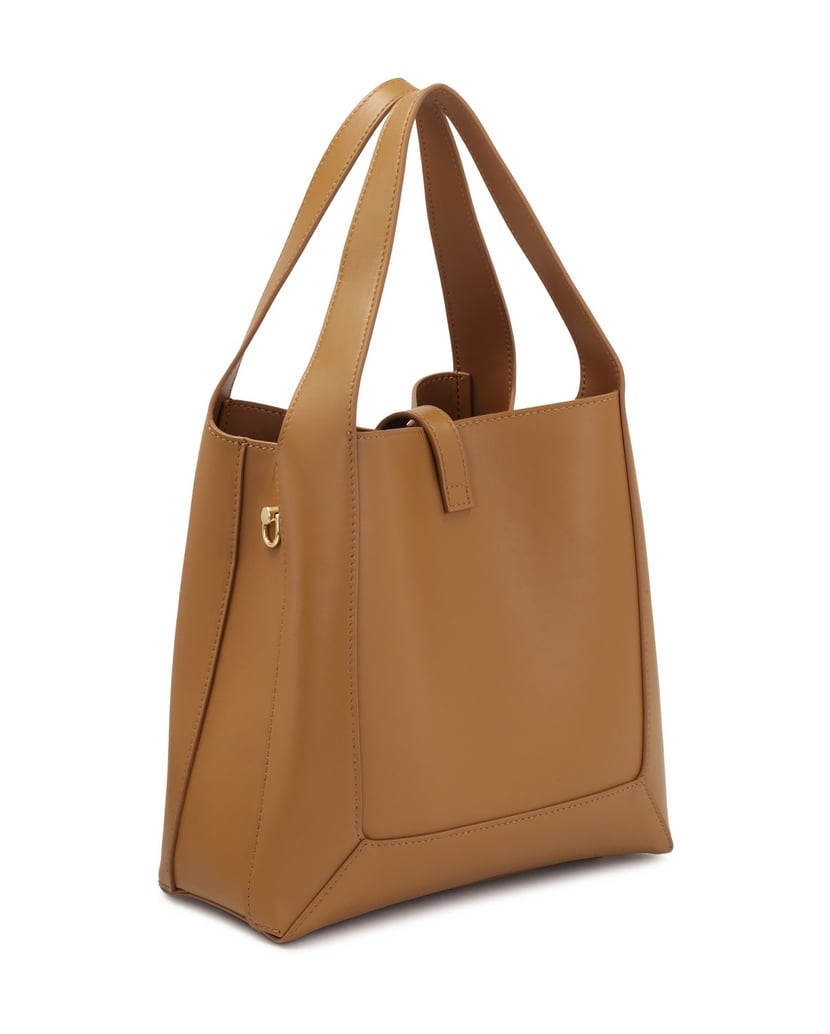 Kazar-Hellbraune-Handtasche-mit-eleganter-Schl-camel