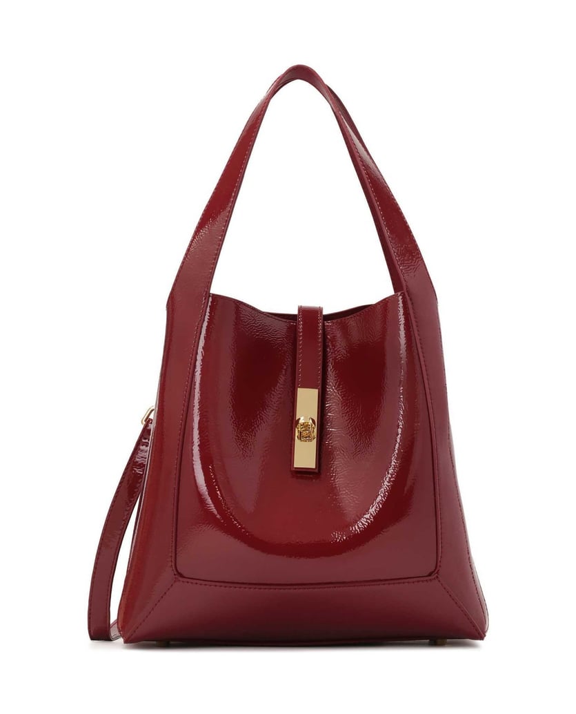 Kazar-Kastanienbraune-Handtasche-aus-geknitter-rot