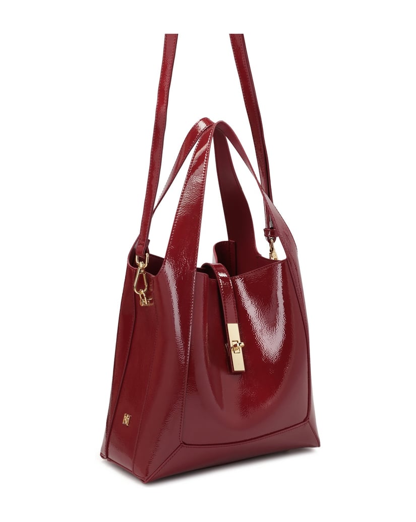 Kazar-Kastanienbraune-Handtasche-aus-geknitter-rot