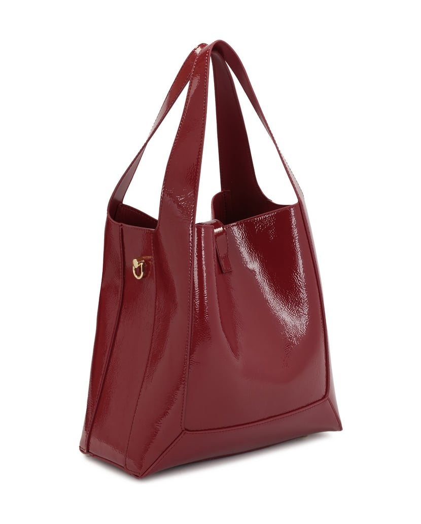 Kazar-Kastanienbraune-Handtasche-aus-geknitter-rot