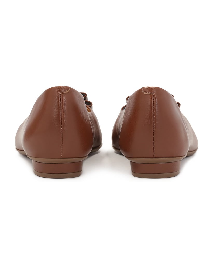 Kazar-Braune-Ballerinas-mit-Verzierung-auf-der-braun