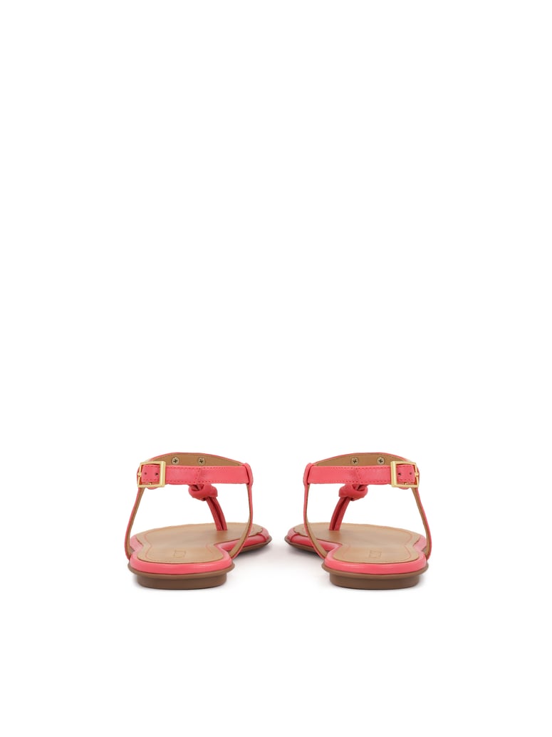 Kazar-Rosa-flache-Sandalen-mit-Metallverzierun
