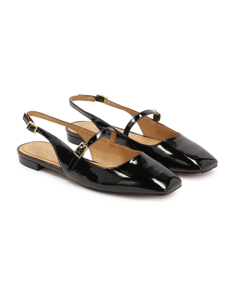 Kazar-Lackierte-flache-Pumps-mit-ausgestelltem-schwarz