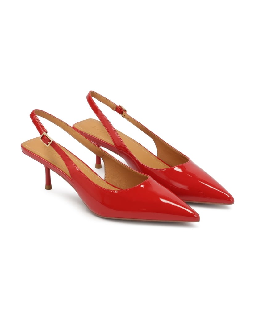 Kazar-Rot-lackierte-Pumps-mit-ausgestelltem-Ab-rot