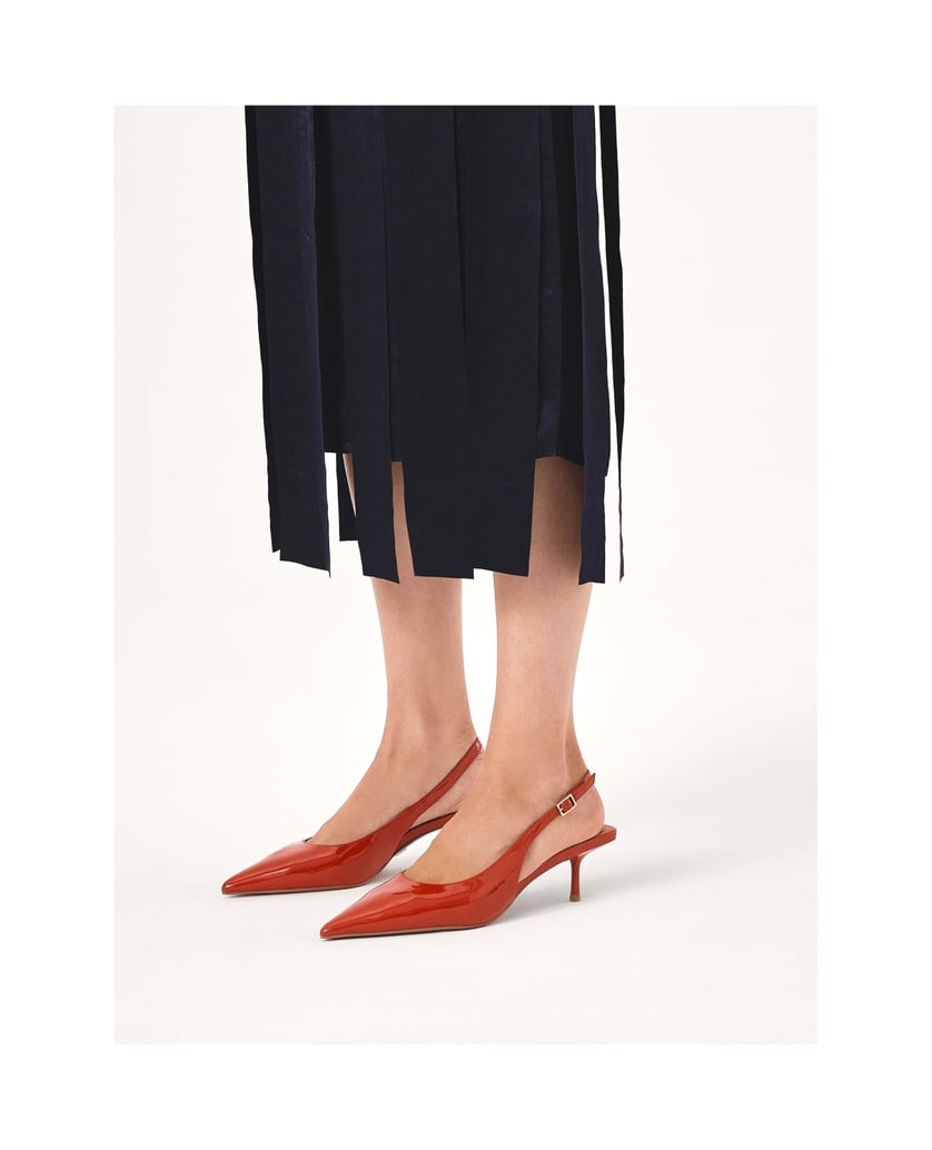 Kazar-Rot-lackierte-Pumps-mit-ausgestelltem-Ab-rot