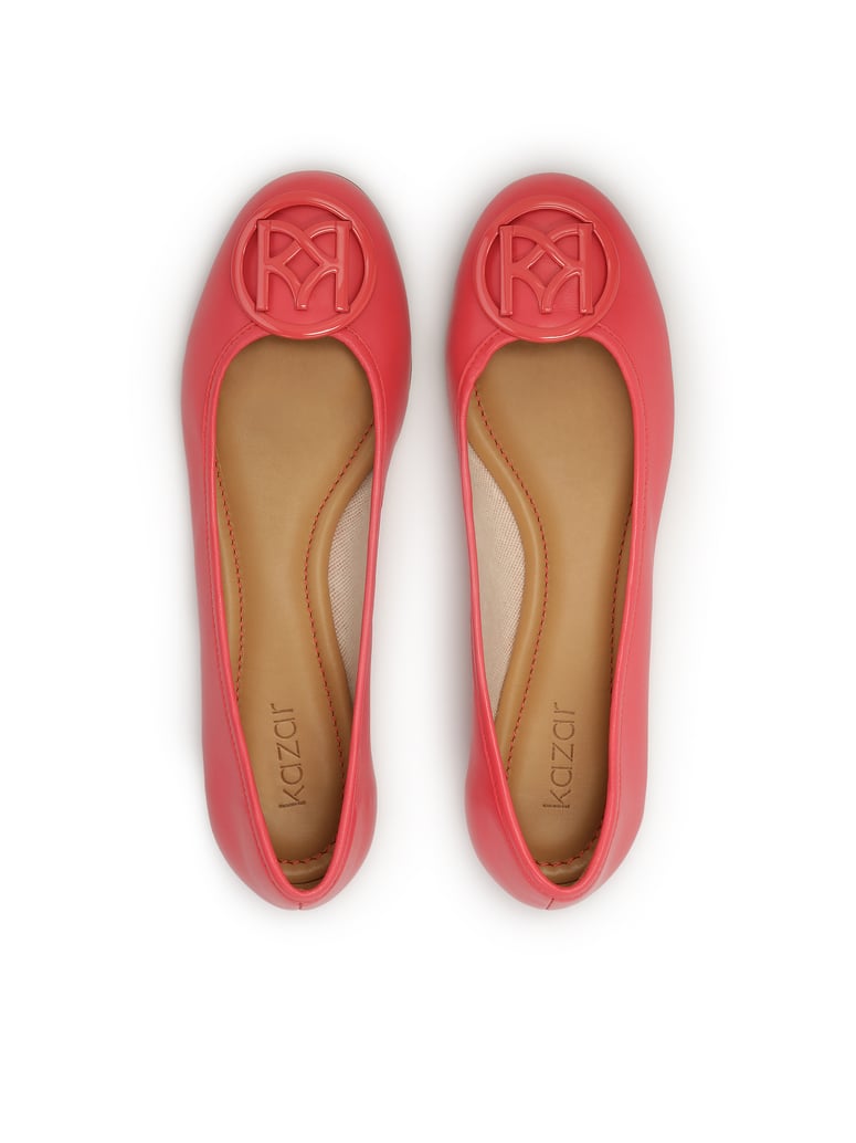 Kazar-Rosa-Ballerinas-mit-Verzierung-auf-der-N