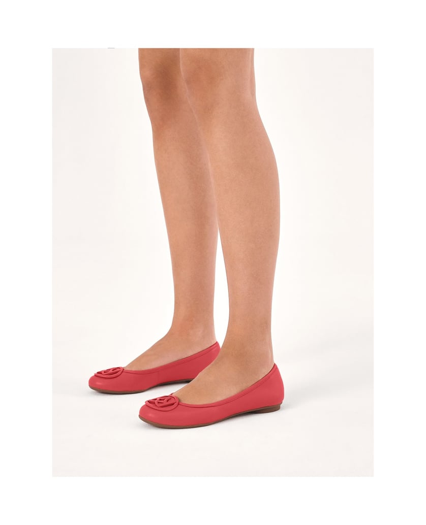 Kazar-Pink-ballerinas-with-embellishment-on-the-nose-růžová