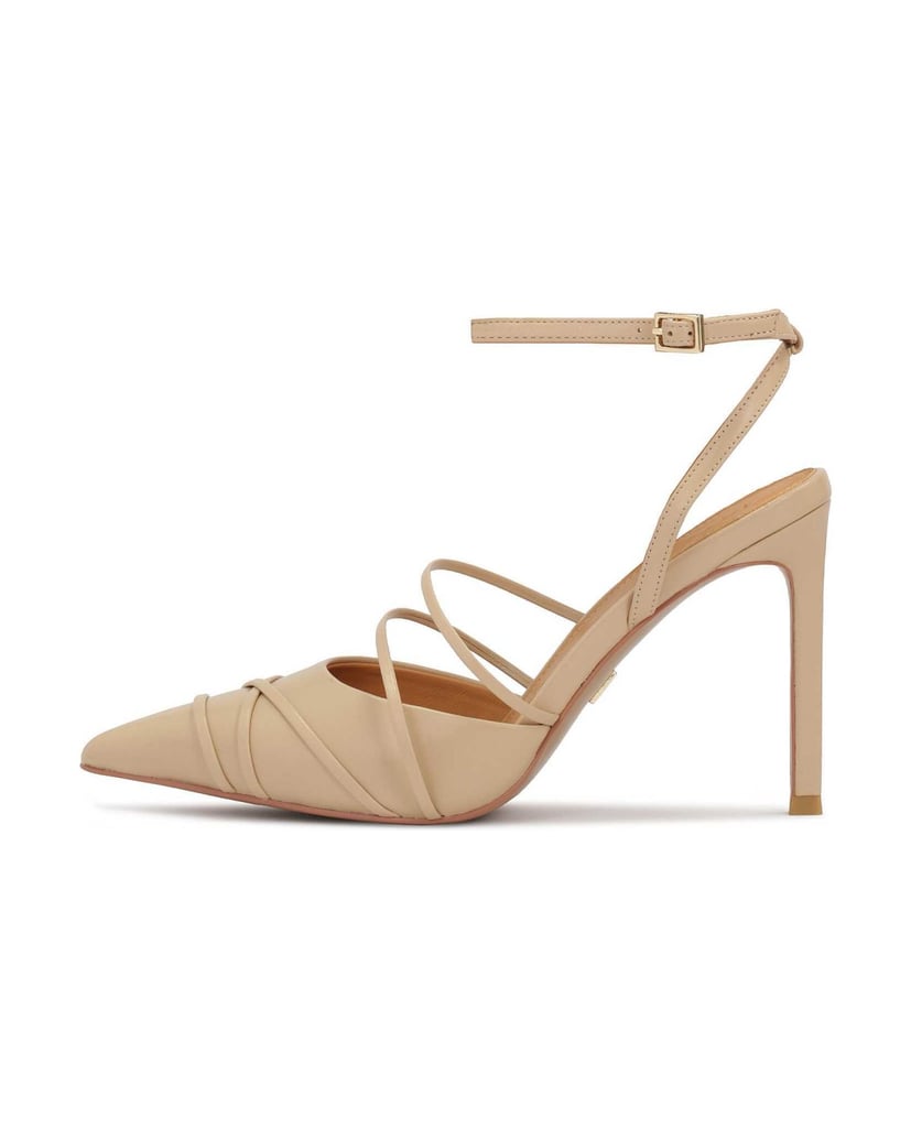 Kazar-Beigefarbene-Lederpumps-mit-Riemenverzie-beige