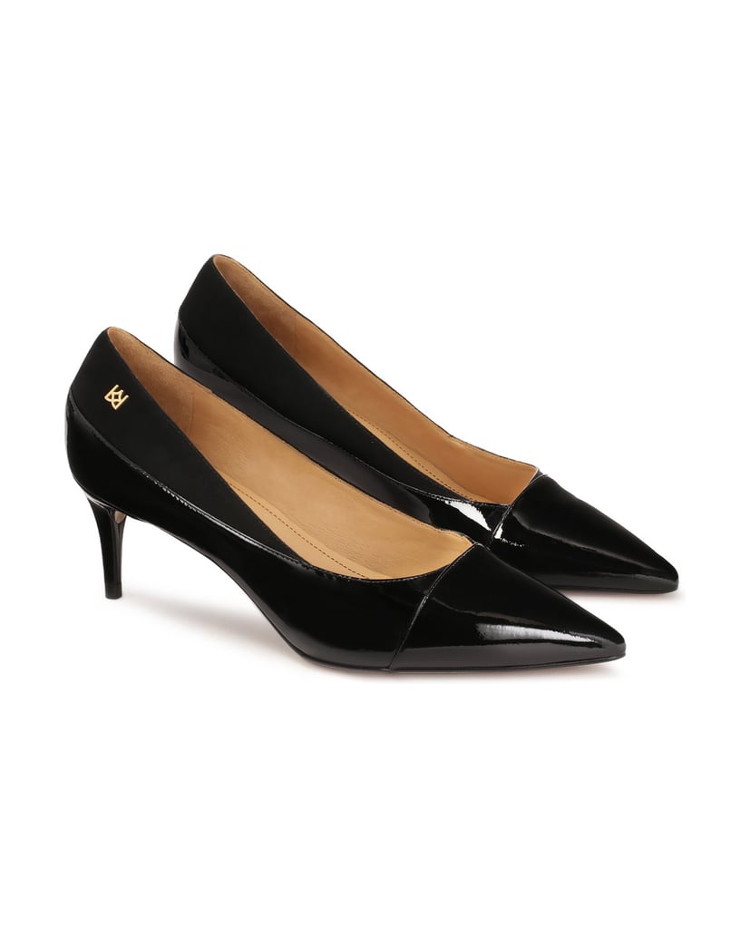 Kazar-Pumps-aus-Wildleder-und-Lackleder-schwarz