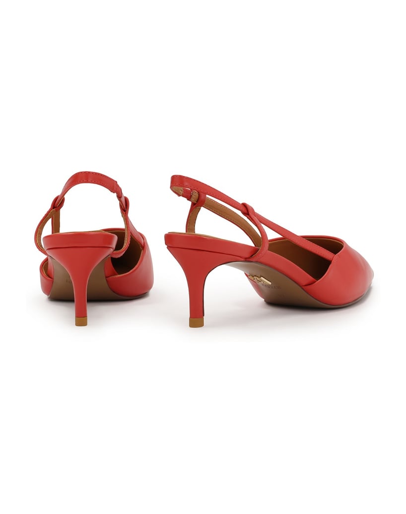 Kazar-Red-low-pumps-with-open-heel-červená