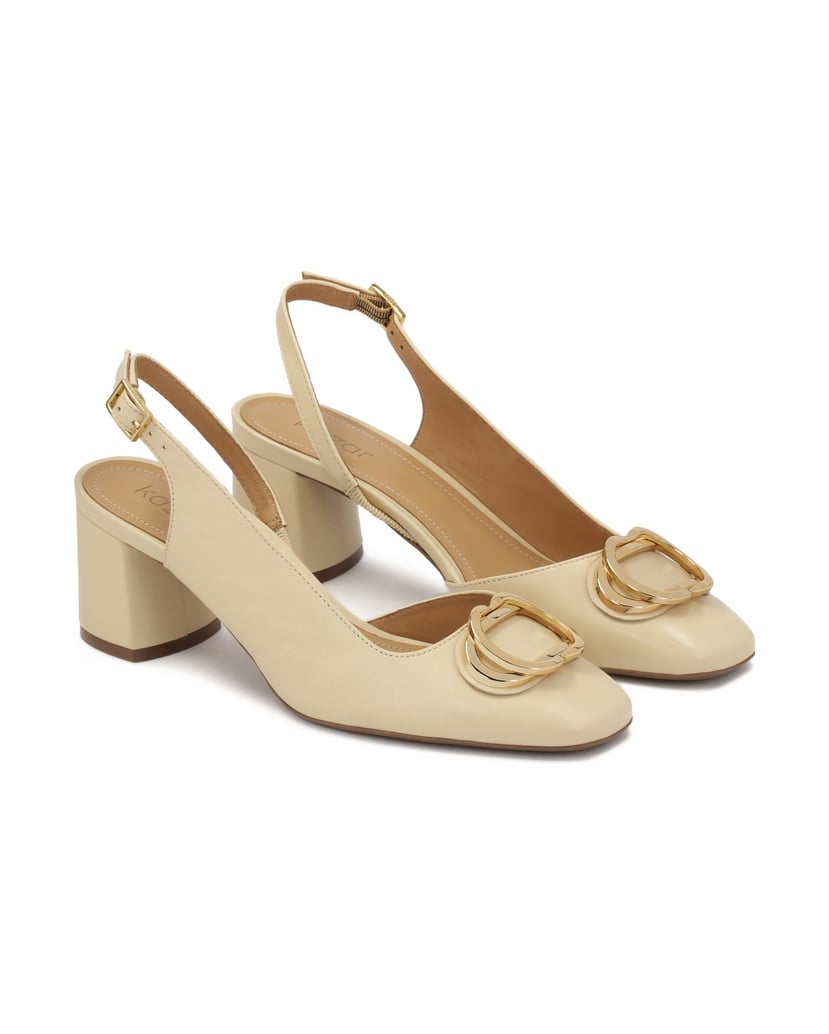 Kazar-Leather-semi-open-toe-pumps-Svetlo-žltá