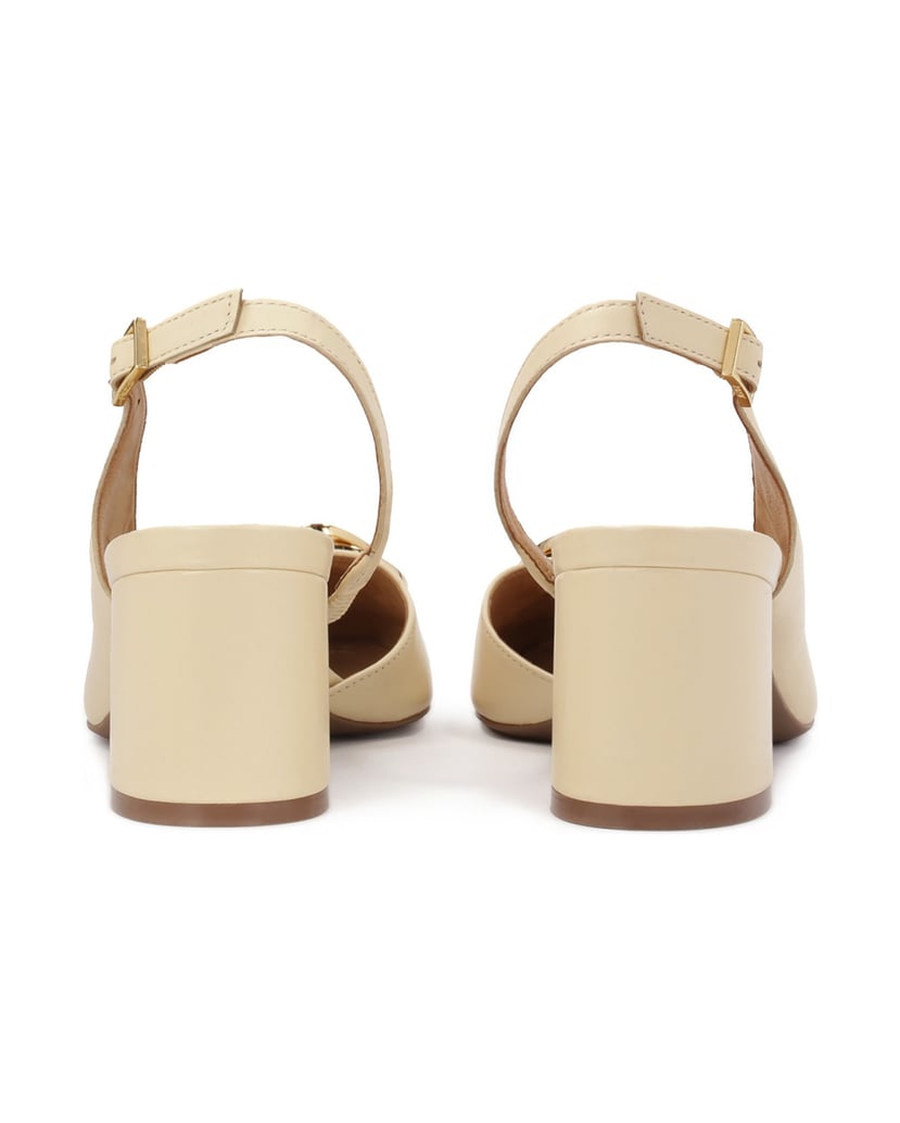 Kazar-Leather-semi-open-toe-pumps-Svetlo-žltá