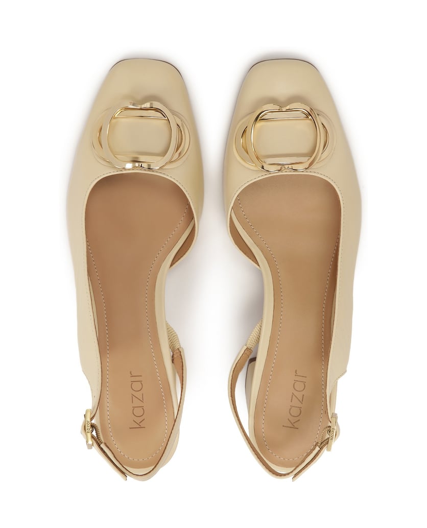 Kazar-Leather-semi-open-toe-pumps-Svetlo-žltá