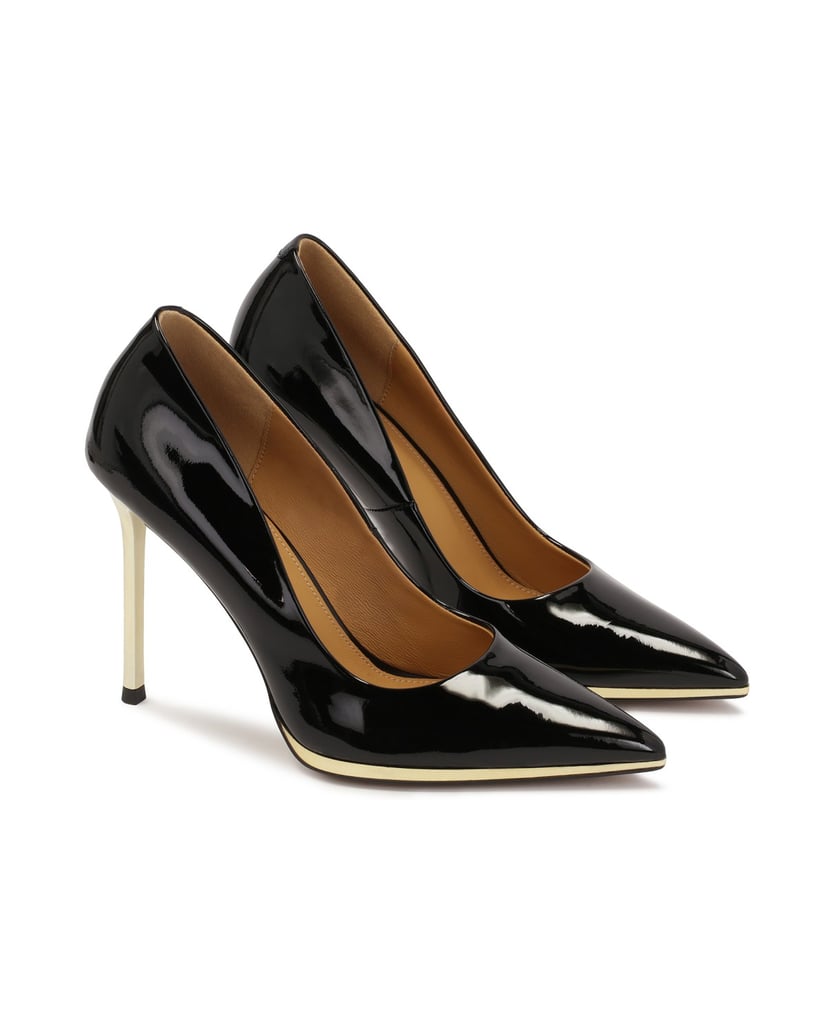 Kazar-Schwarz-lackierte-Pumps-mit-goldenem-Abs-schwarz