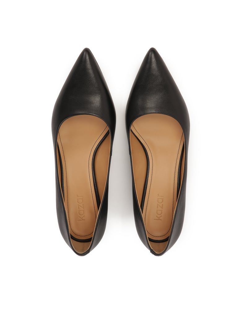 Kazar-Schwarze-Pumps-mit-niedrigem,-hohem-und