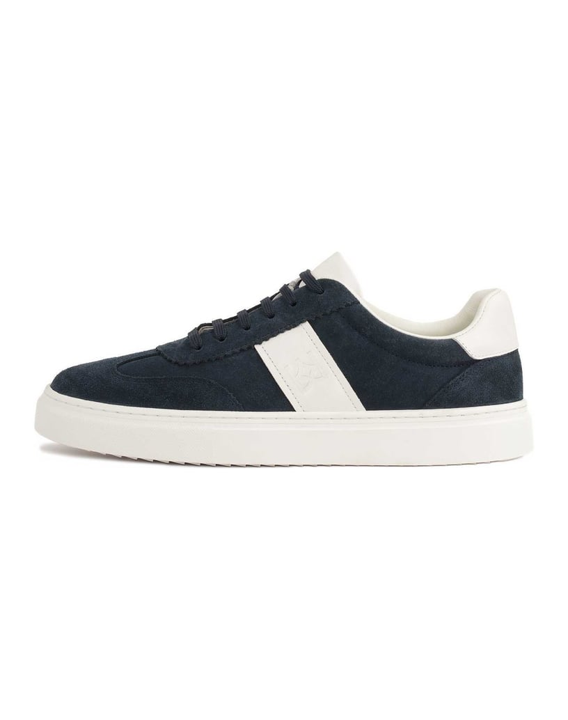 Kazar-Marineblaue-und-weiße-Wildleder-Sneakers-dunkelblau