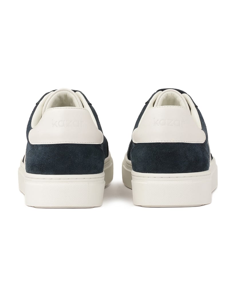 Kazar-Marineblaue-und-weiße-Wildleder-Sneakers-dunkelblau