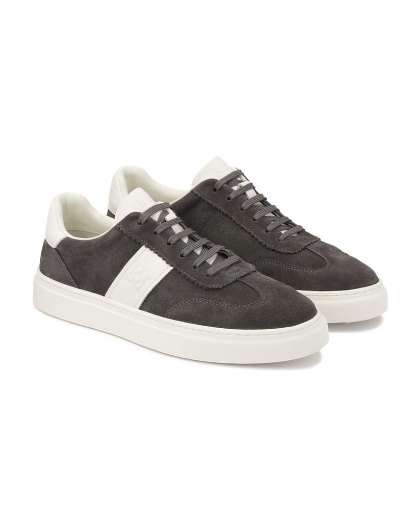 Kazar-Grey-suede-sneakers-with-white-inserts-šedá