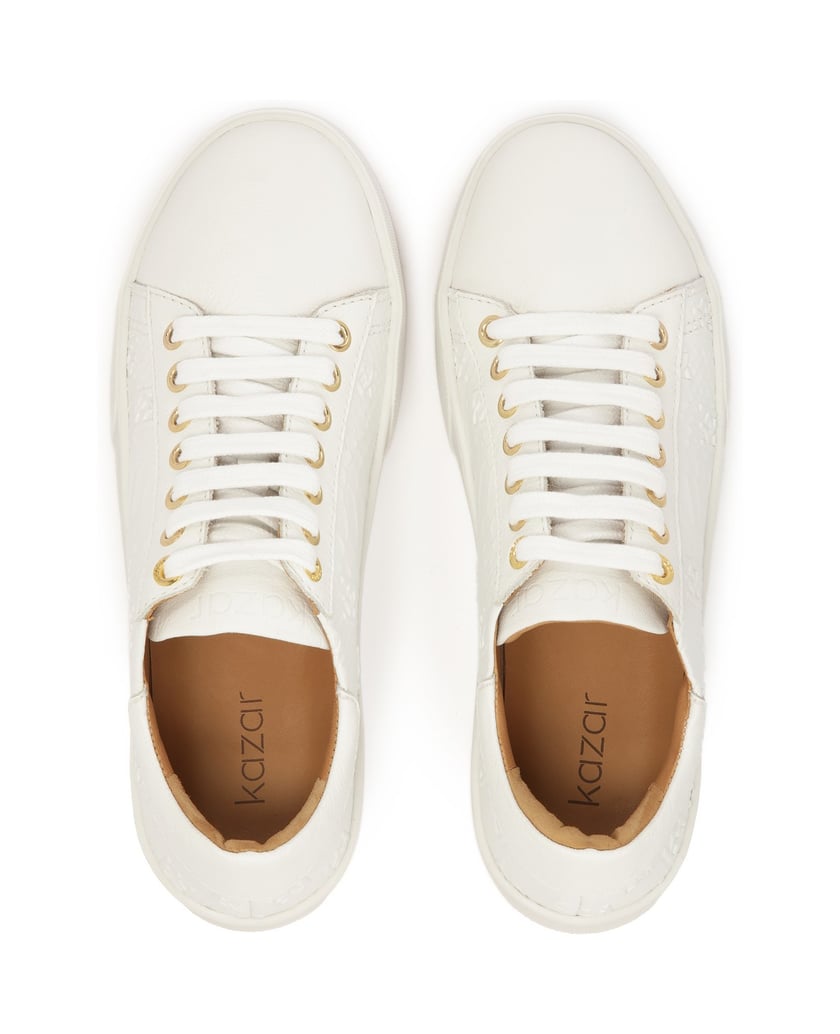 Kazar-White-sneakers-with-embossed-pattern-bílá