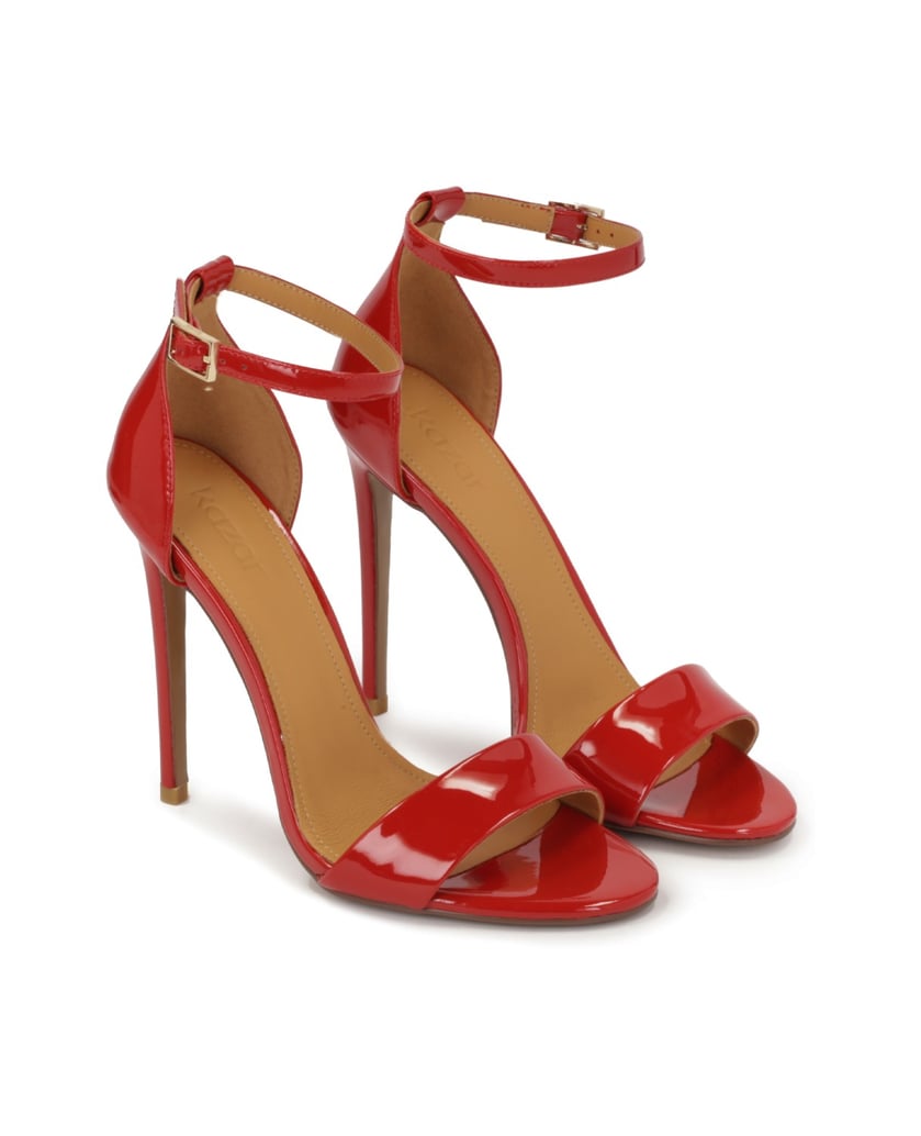 Kazar-Red-patent-leather-sandals-with-built-in-heel-červená