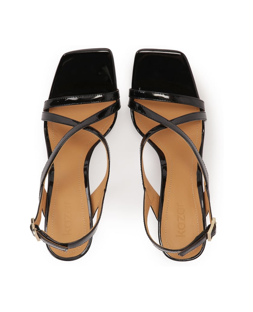 Kazar-Lackierte-schwarze-Sandalen-mit-verschlu-schwarz