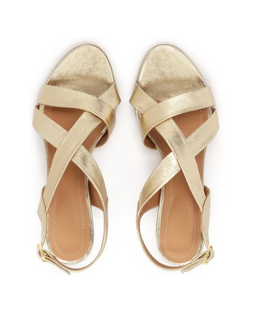 Kazar-Gold-sandals-with-wide-straps-zlatá