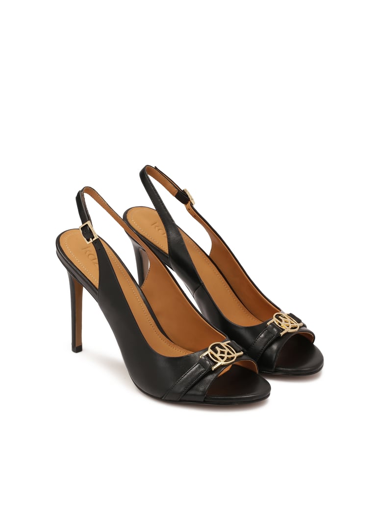 Kazar-Schwarze-Sandalen-mit-Monogramm-von-KAZA