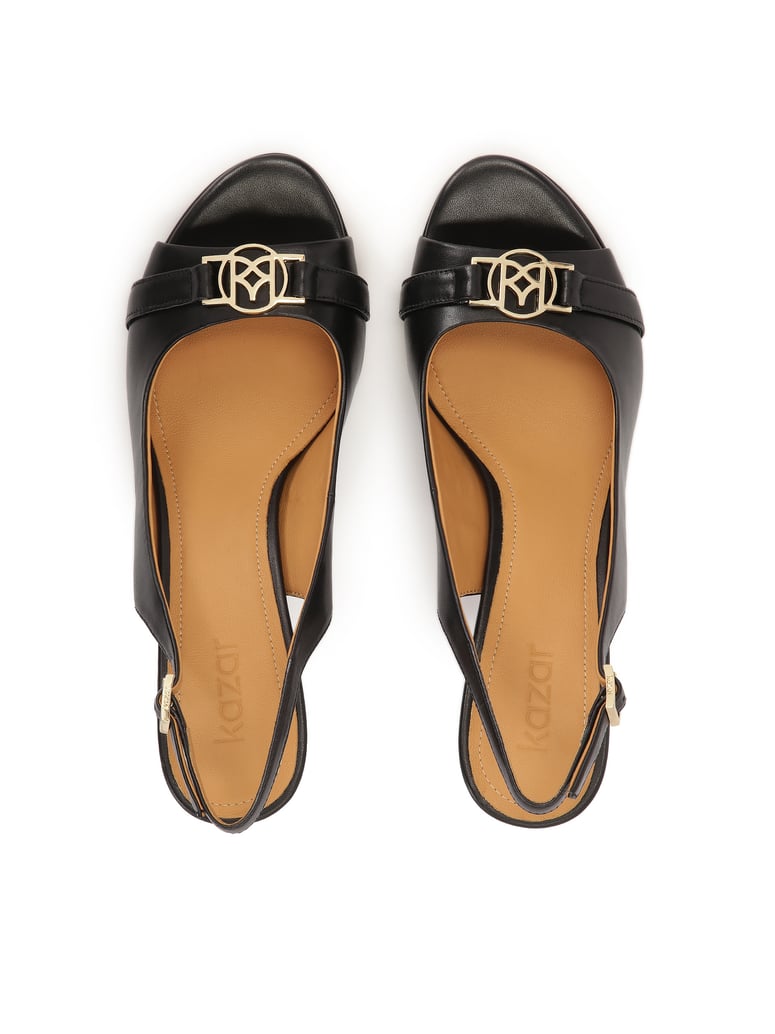 Kazar-Schwarze-Sandalen-mit-Monogramm-von-KAZA