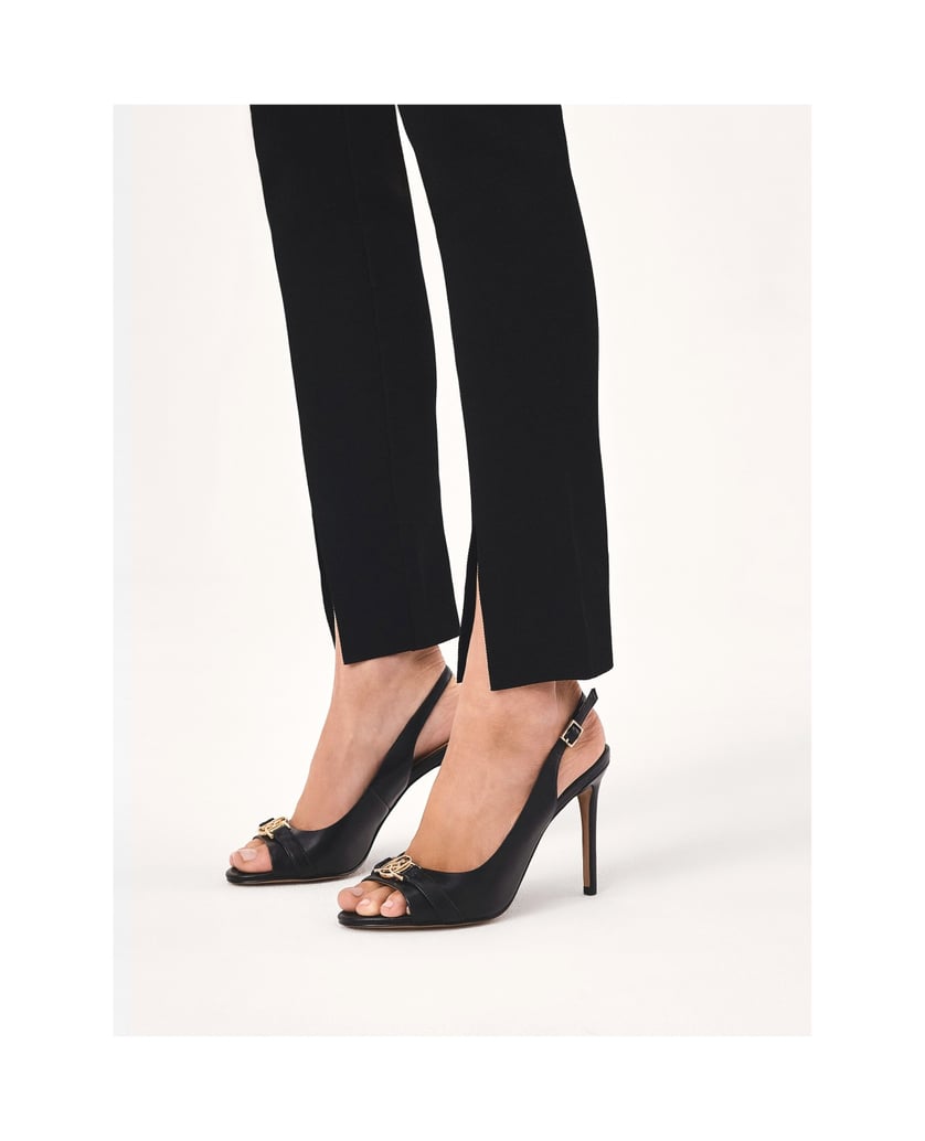 Kazar-Black-monogrammed-sandals-čierna