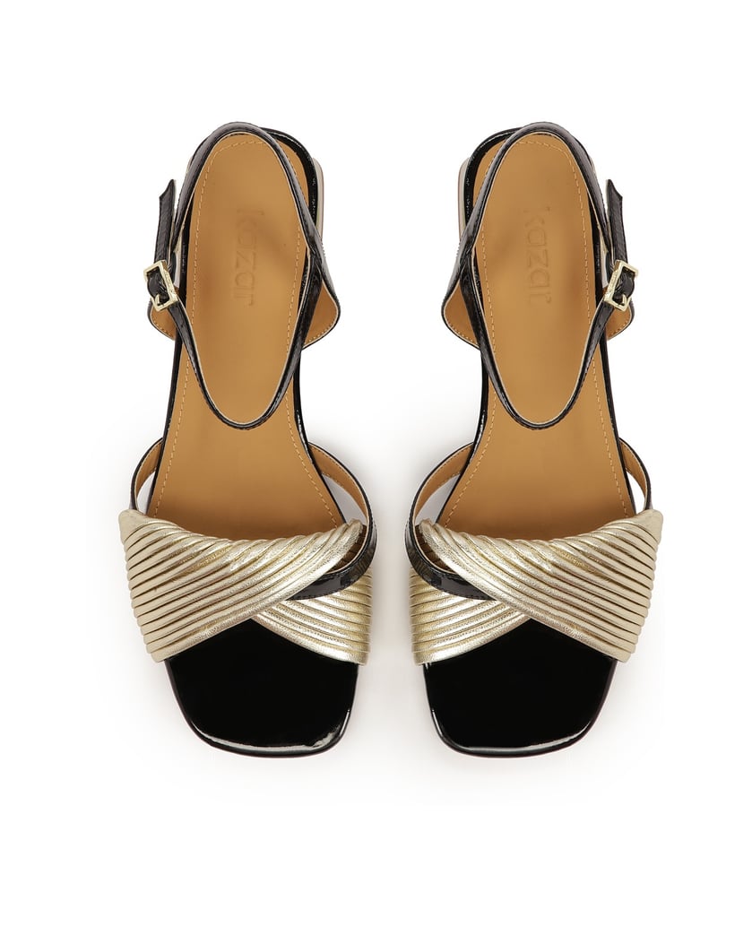 Kazar-Gold-schwarze-Sandalen-mit-niedrigen-Abs-schwarz