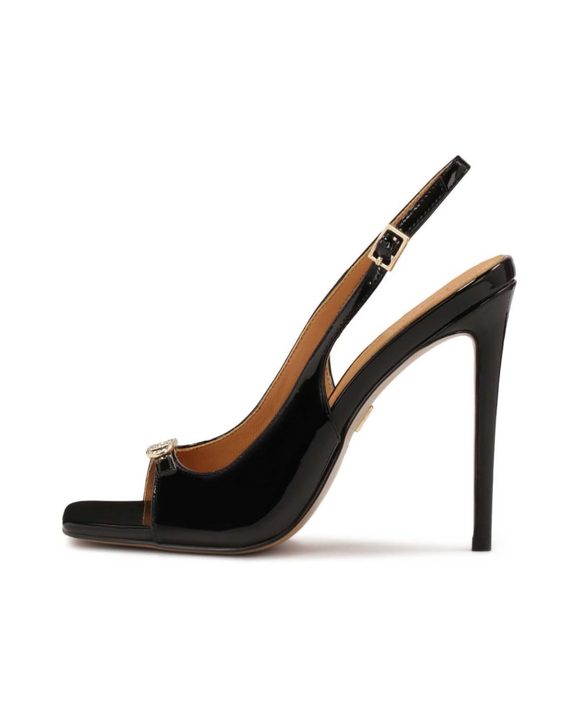 Kazar-Black-patent-leather-sandals-with-cutout-upper-černá