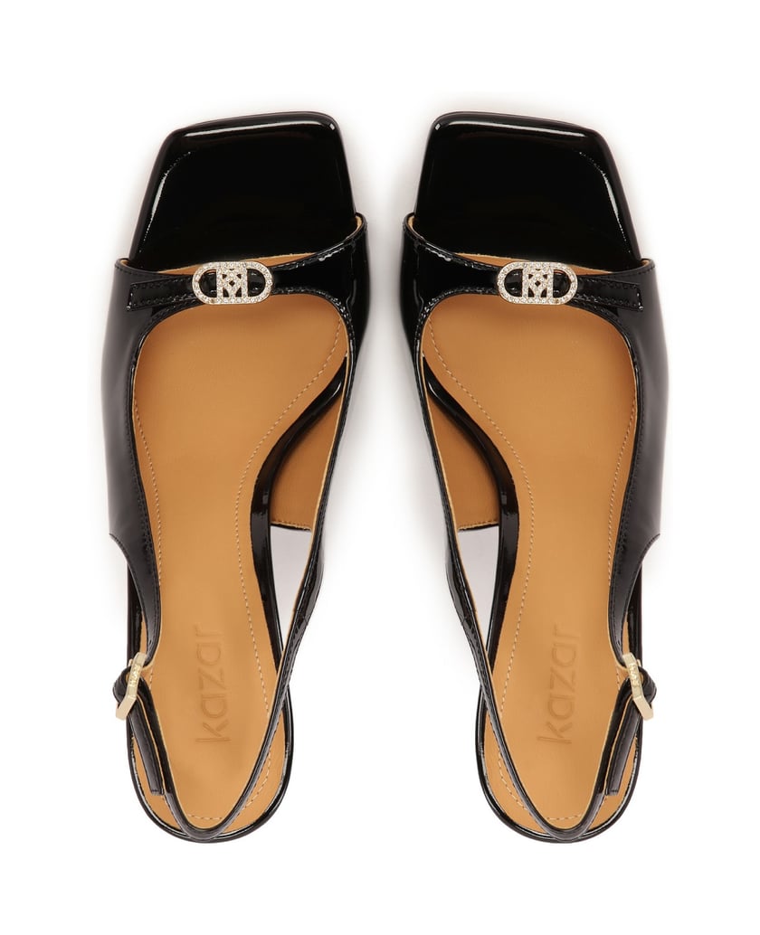 Kazar-Black-patent-leather-sandals-with-cutout-upper-černá