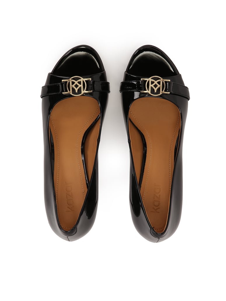 Kazar-Luxuriöse-schwarze-Peep-Toe-Pumps