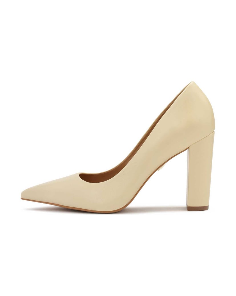 Kazar-Wide-heel-pumps-in-cream-color-pastelovo-žltá