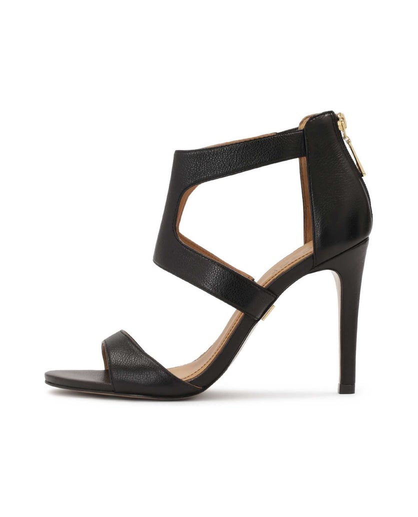 Kazar-Sandals-with-a-zipper-on-a-built-in-heel-čierna