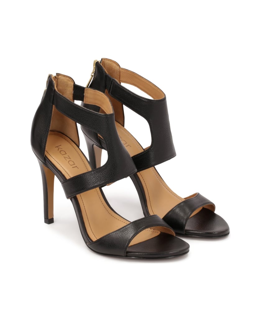 Kazar-Sandals-with-a-zipper-on-a-built-in-heel-čierna